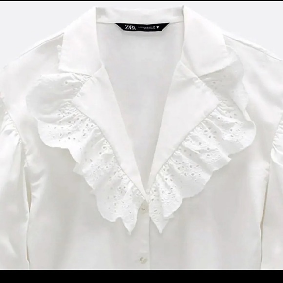 NWT Zara Poplin Top - Picture 6 of 9